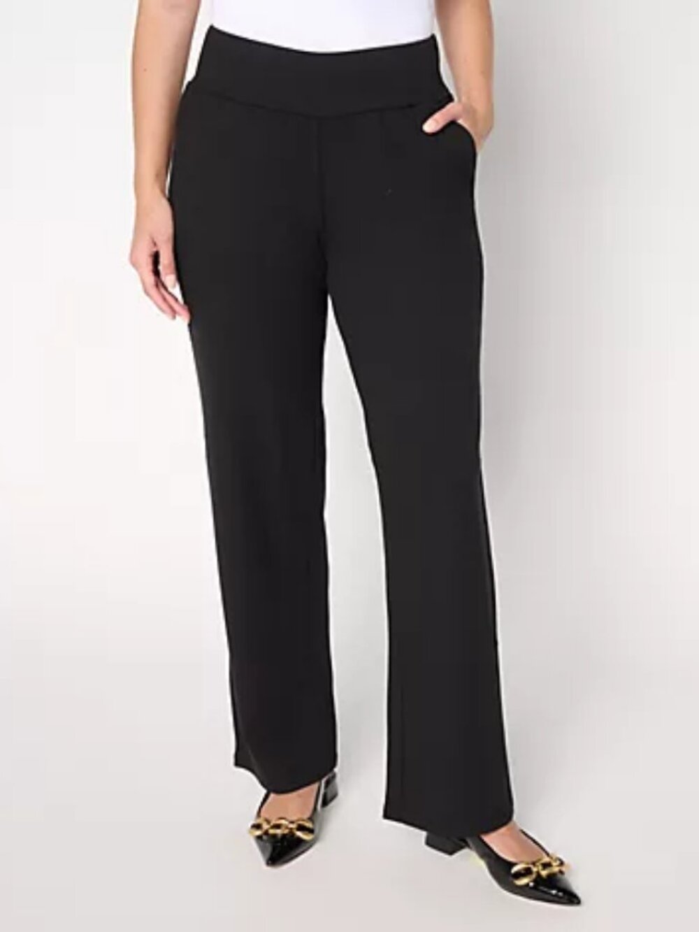 Brandis Dress Out Loud Regular Confidence Crepe Pants, Blk Sz L a698071